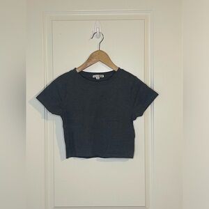 Dark gray crop top